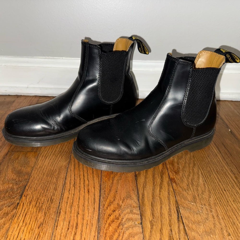 Dr. Martens Black Leather Combat Boots
